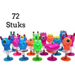 Uitdeelcadeau bouncing monsters box 72 Stuks -  Traktatie - Klein speelgoed - Grabbelton - Pinata vulling